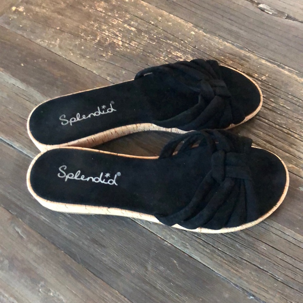 NEW Splendid black sandals with baby heel!  6.5